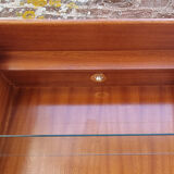 Bookcase bamboo and rattan shelves, Maugrion 80s