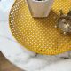 Mathieu Matégot round perforated metal tray, yellow, France 1950s