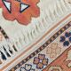7x9 Peach Navy Blue Oushak Area Rug, 202x284Cm