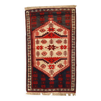 Tapis vintage fait main Anatolien turc 87cm x 145cm (1970s)