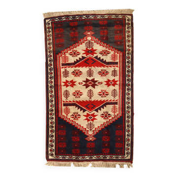 Tapis vintage fait main Anatolien turc 87cm x 145cm (années 1970)