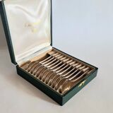 12 small mocha spoons. Christofle Paris.