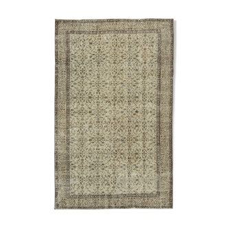 Tapis Beige Oriental Rustique Fait à la Main 156 cm x 248 cm - 24916