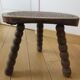 Brutalist-style wooden tripod