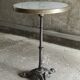 Round marble bistro table and cast iron feet