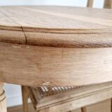 Louis XVI style oak desk console table