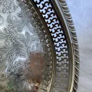 Silver-plated serving tray