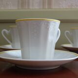 Set of 4 cups and 4 saucers Yugoslavia