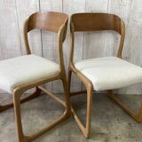 Set of 4 Baumann sled chairs