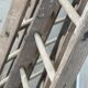 Lot 4 large painter's ladders carrying wood 1950