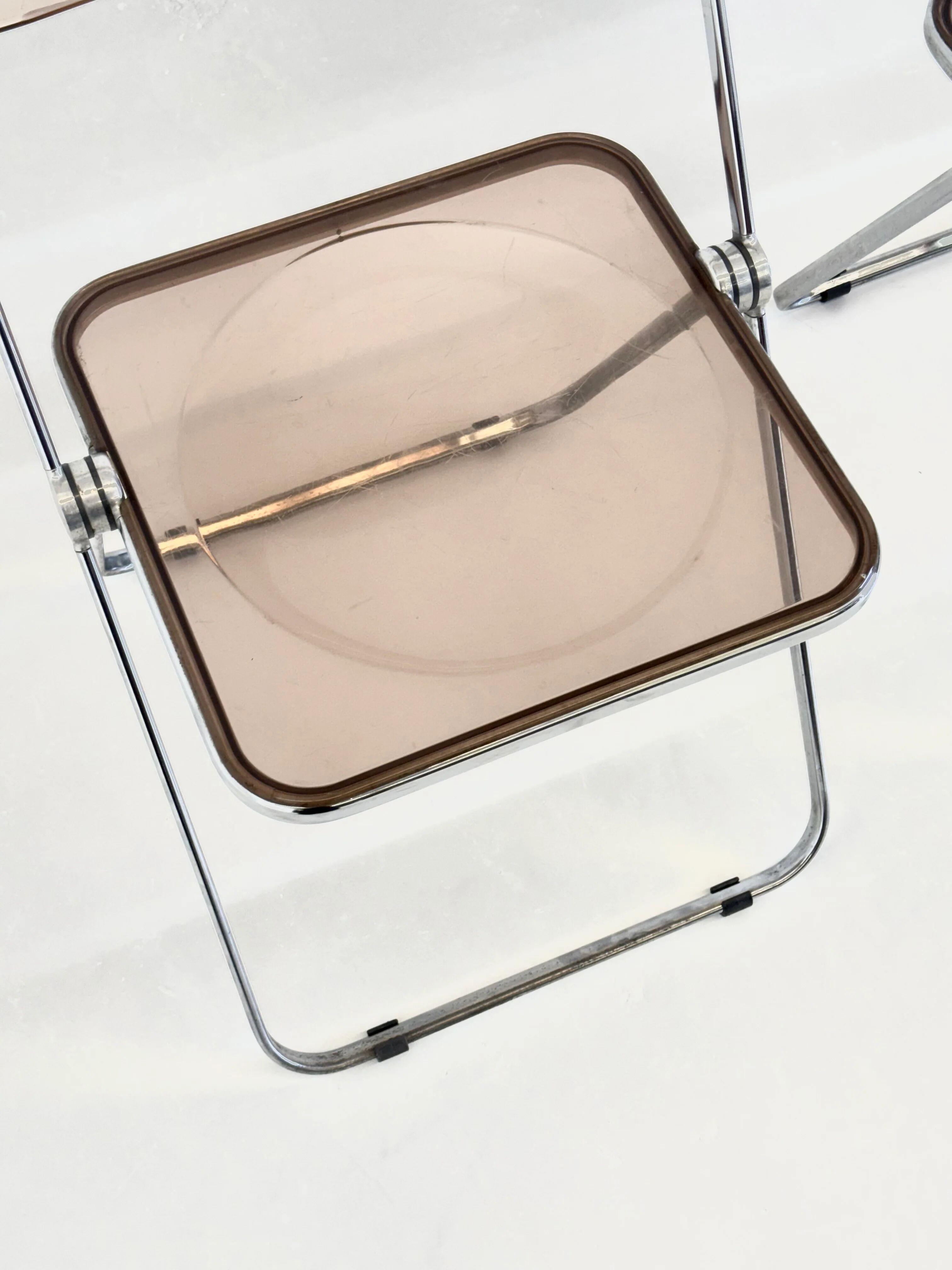 Set of 2 Plia folding chairs for Anonima Castelli by Giancarlo Piretti