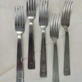 Set of stainless steel forks
