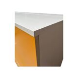 Vintage Schrank weis gelb