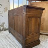 Old XL Napoleonic oak glass bookcase, 19th century