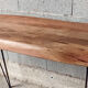 Console en bois avec pieds métal