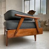 Daybed expandable Scandinavian 2-seater bench