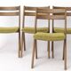 Ensemble de 4 chaises de salle à manger vintage allemandes des années 1970, attribuées à Casala, en hêtre.