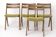Set of 4 Vintage German Dining Chairs 1970s, Attributed to Casala, Beech