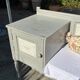 Vintage furniture revamped – old telephone table, wood & white