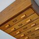 German beech industrial apothecary cabinet, mid-20th century