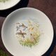 Set of 5 flat plates in Gien earthenware, Primefleur collection.