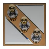 Mirror space age wall sconces