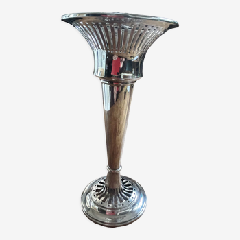 Art Deco silver vase