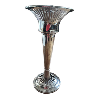 Art Deco silver vase