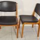 Paire de chaises 1950/60 cuir et bois