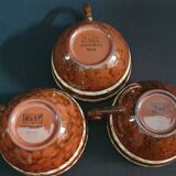 "Mary" Sarreguemines trio of cups