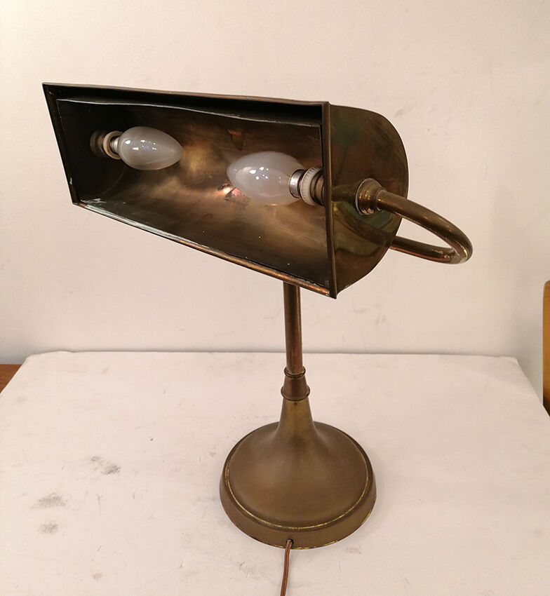 Banker office lamp, notary, piano, copper, 1940