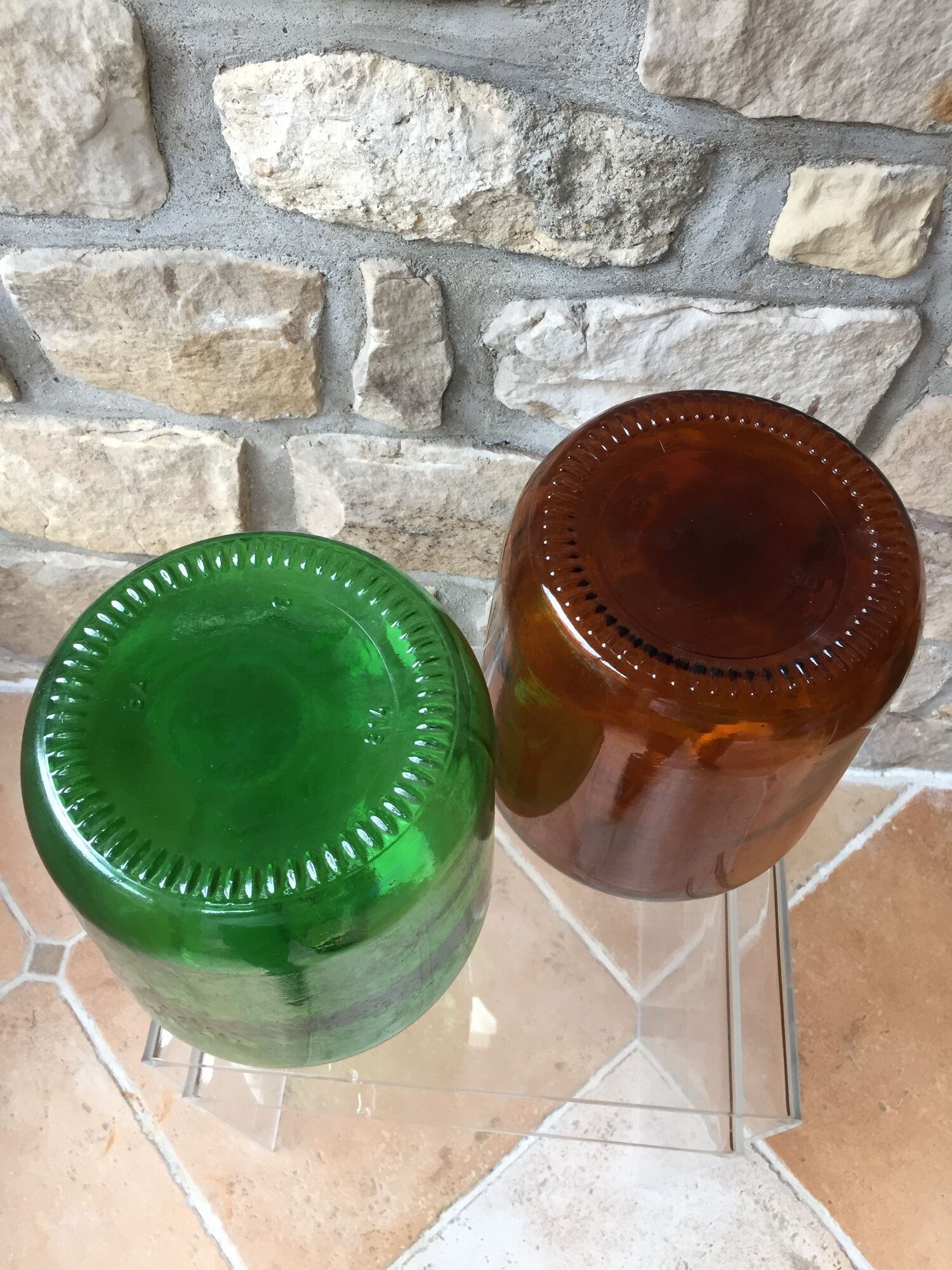 Lot of two demijohns