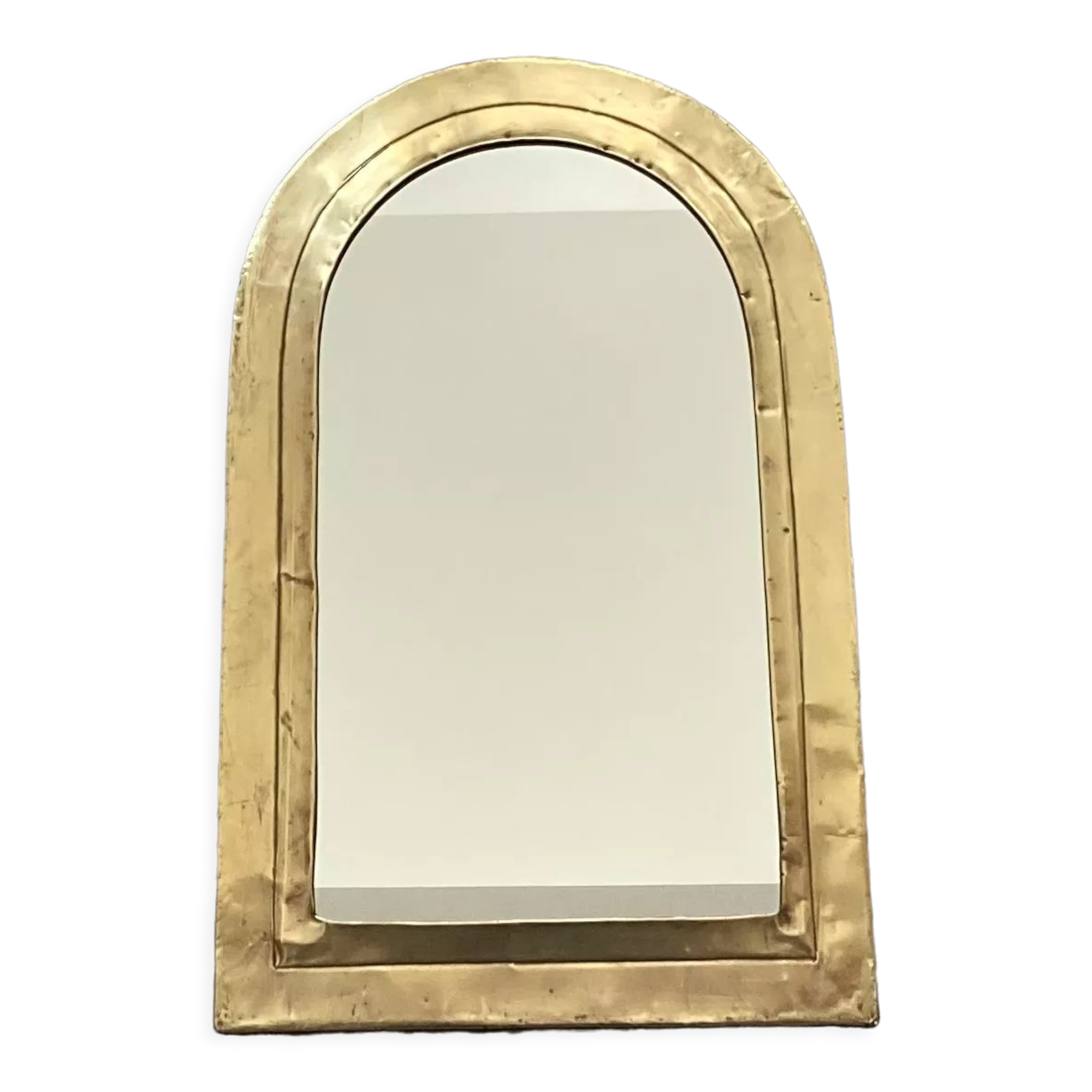 Miroir contour laiton doré
