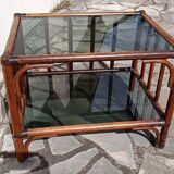 table d'appoint en rotin