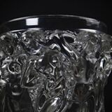 Unsigned Lalique Bacchantes vase in clear crystal, mid-20th century