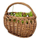 Small oval woven wicker basket