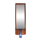 Danish wall mirror by Jacob Hermann & Per Lütken and Holmegaard glass vase, 1960s.