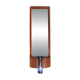 Danish wall mirror by Jacob Hermann & Per Lütken and Holmegaard glass vase, 1960s.