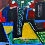 The vase with tulips