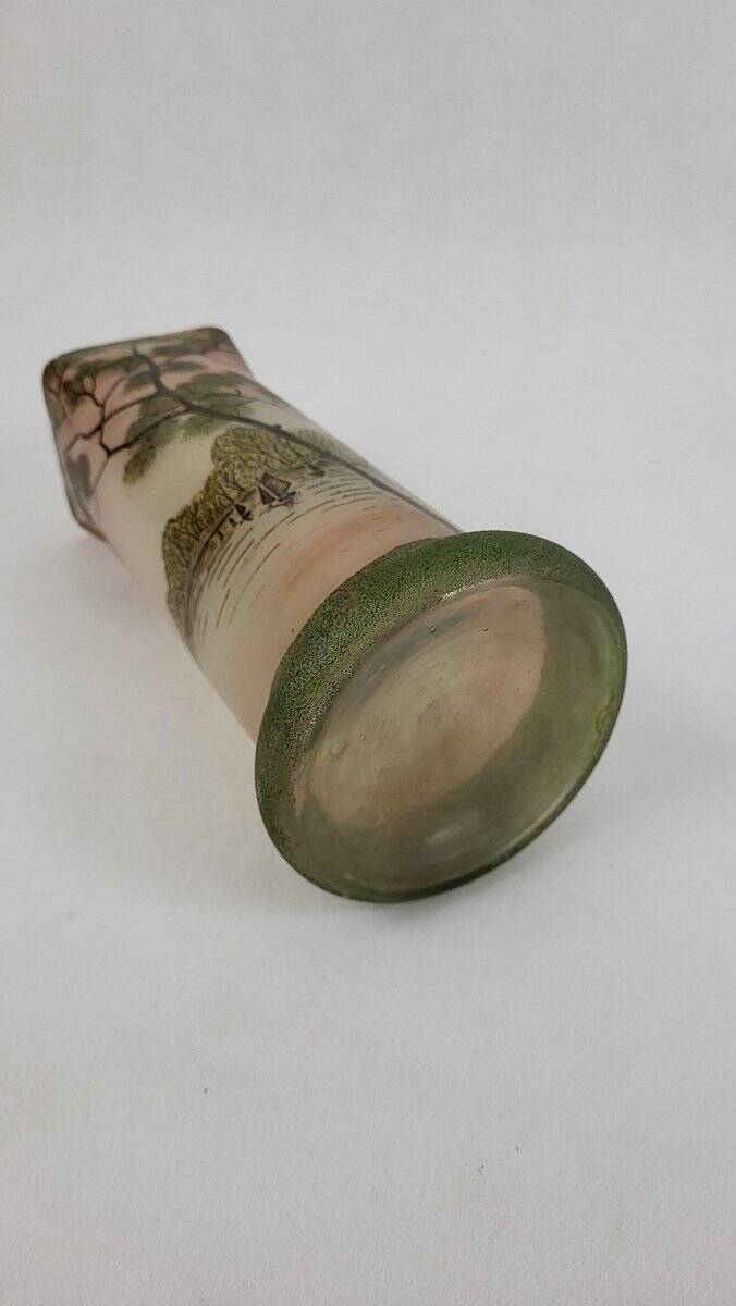 Legras Enameled Glass Vase, 1900s