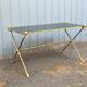 Table basse laiton et verre vintage