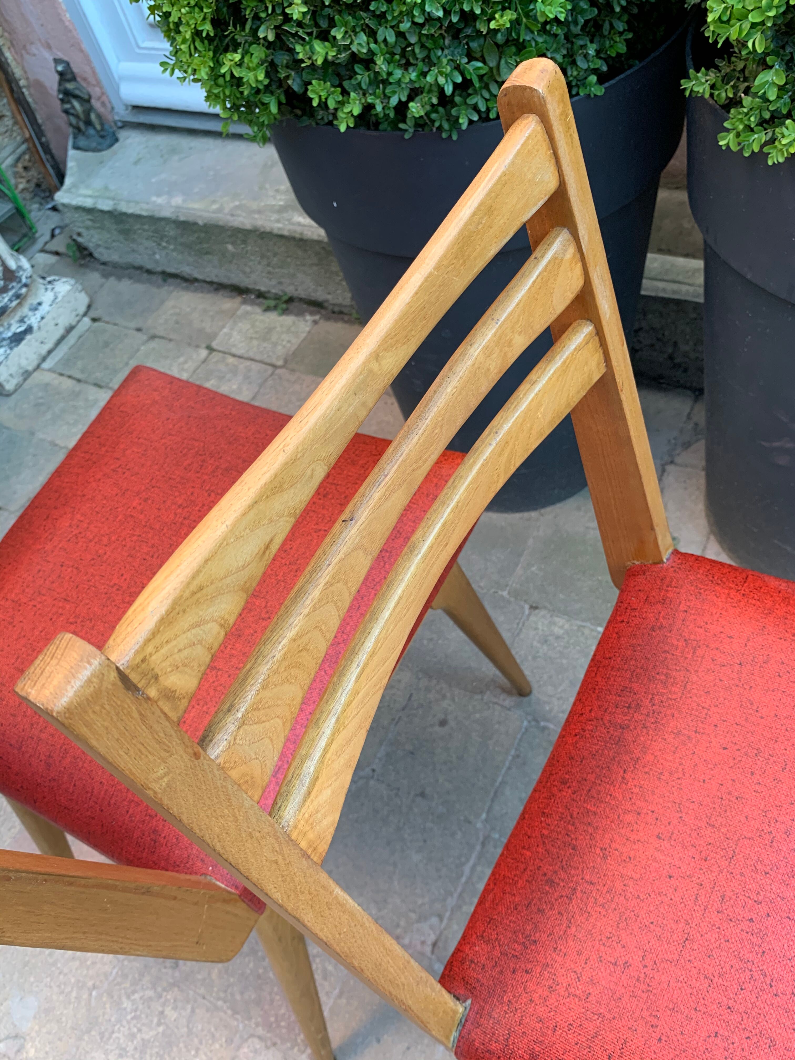 1960s skai compass leg chairs