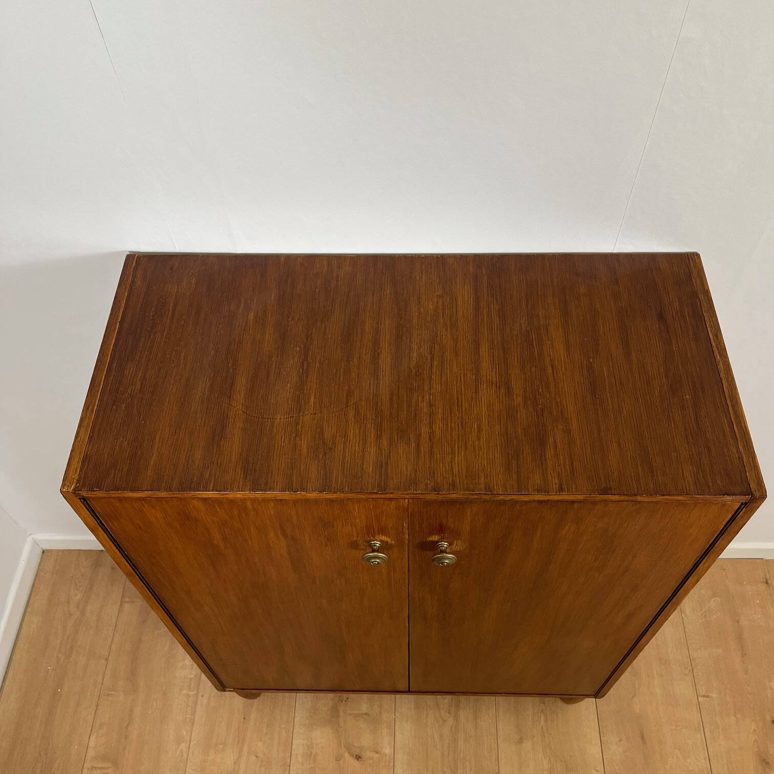 Meuble à chaussure vintage en bois, 1970