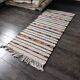 Moroccan ethnic white kilim carpet 70x150 cm