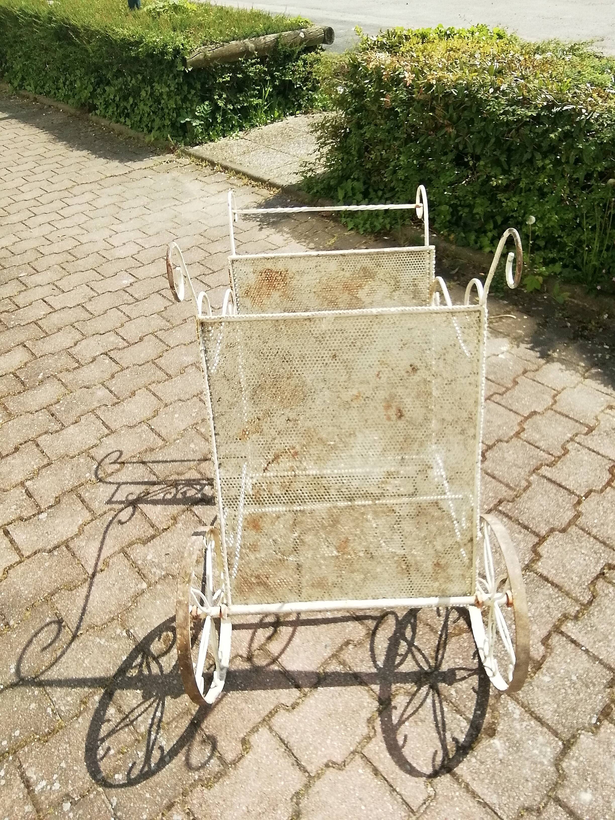 garden service iron forge and perforated sheet metal