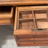 19th century walnut stepped desk