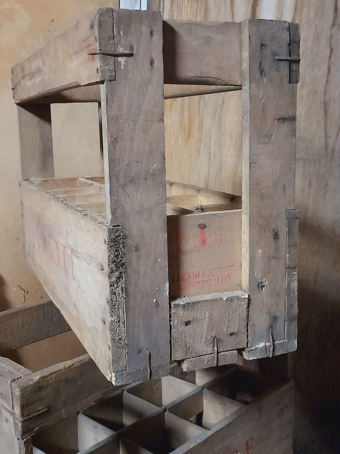 Wooden bottle rack