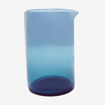 Scandinavian blue glass pitcher