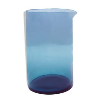 Scandinavian blue glass pitcher
