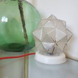 Vintage star globe lamp and enamel base